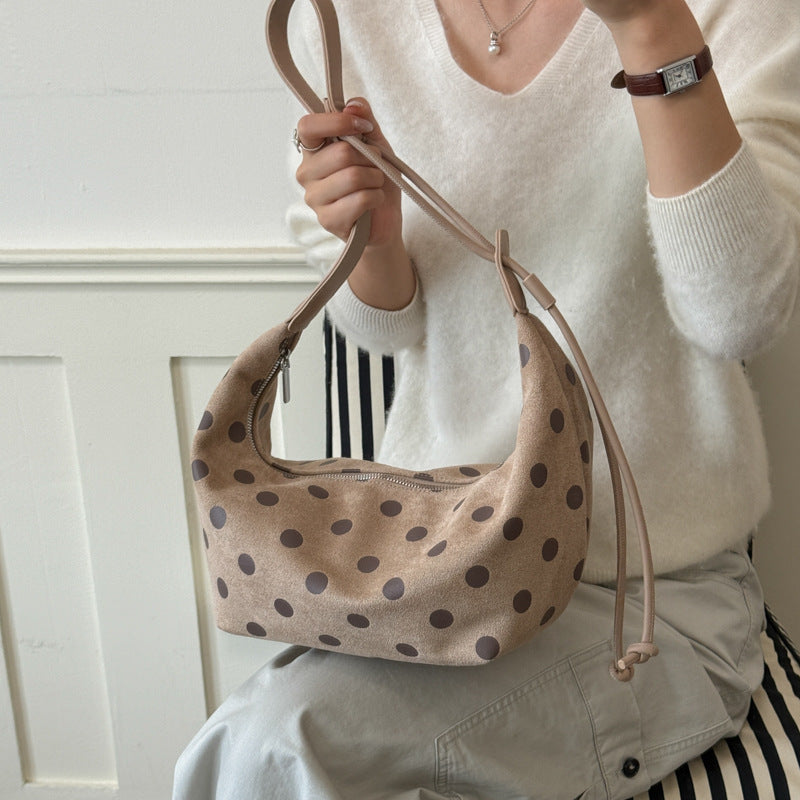 Trendy Crescent Polka Dot Commuter Tote Bag 6W10BBG2472