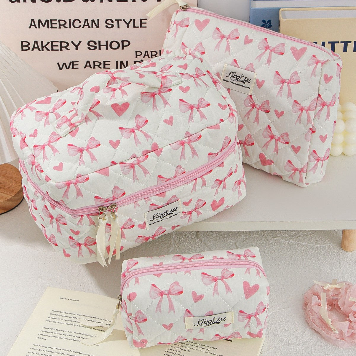 Quilted Cosmetic Bag - DippedShop Wholesale - #9187