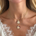 Christmas Santa Claus Gift Box Charm Necklace 6W6JNC874