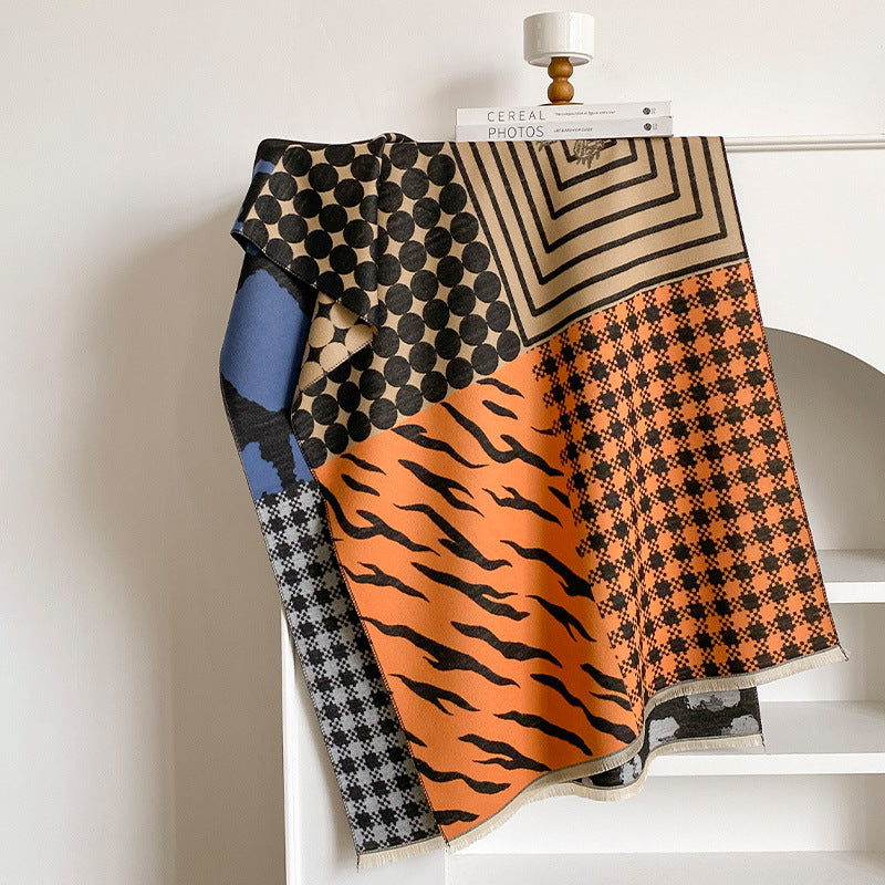 Reversible Houndstooth Shawl Scarf - DippedShop Wholesale - #2211