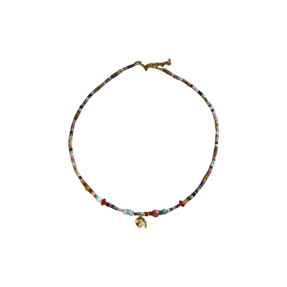 Bohemian Style Natural Stone Beaded Necklace - DippedShop Wholesale - #3731