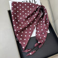 Chic Solid Color Floral Print Silk Scarf 6W6NSI215