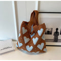 Stylish Heart Print Large Capacity Shoulder Bag 6W10BBG1765