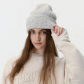 Elegant Pearl Wool Blend Knit Beanie Hat 6W6HAT643
