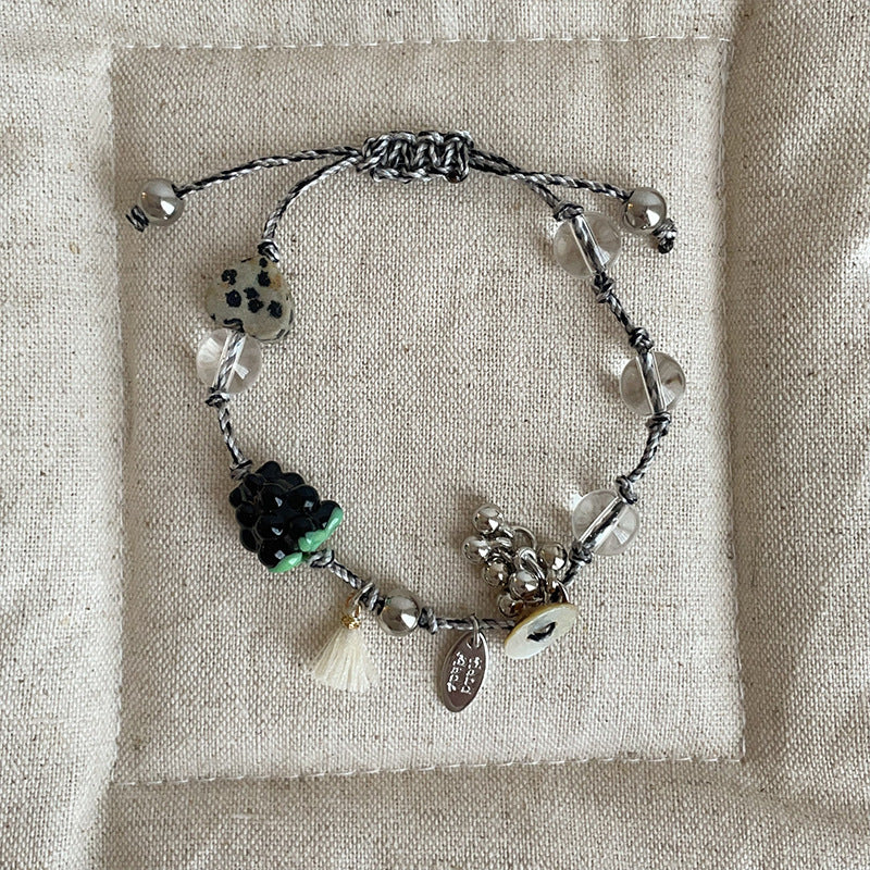 Boho Style Natural Stone Beaded Braided Bracelet 6W6JBR339