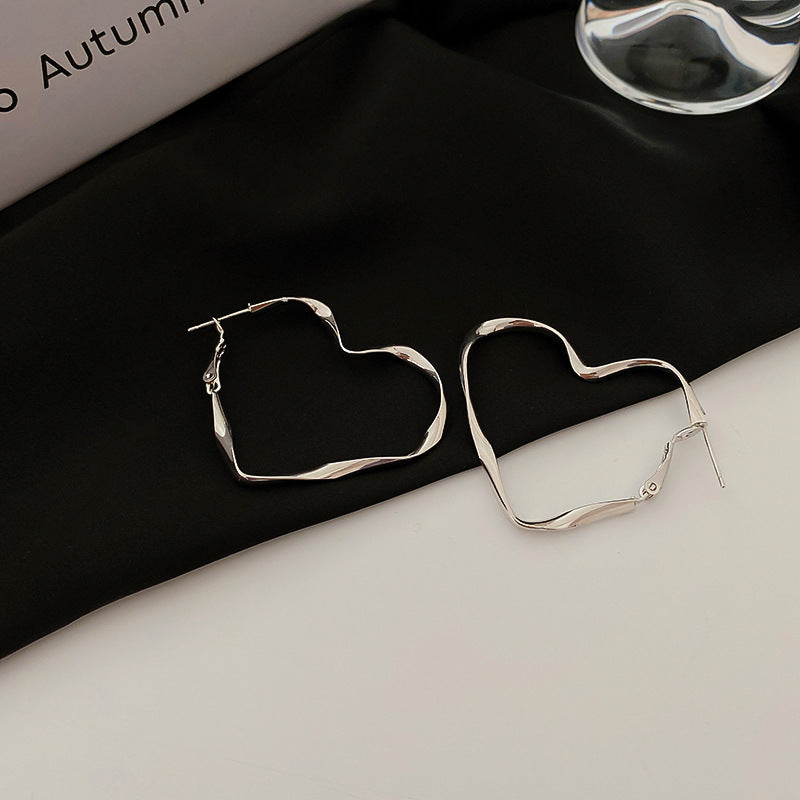 Chunky Gold Plated Geometric Statement Hoop Earrings 6W6JER714