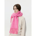Versatile Solid Color Tassel Warm Scarf 6W6NSW253