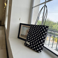 Minimalist Polka Dots Color Block Shoulder Bag MK2BLW6W10BBG563