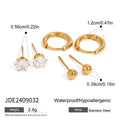 Gold Plated Rhinestone Hoops - DippedShop Wholesale - #1811