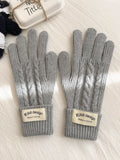 Vintage Cable Knit Wool Blend Touchscreen Gloves 6W6GLO54