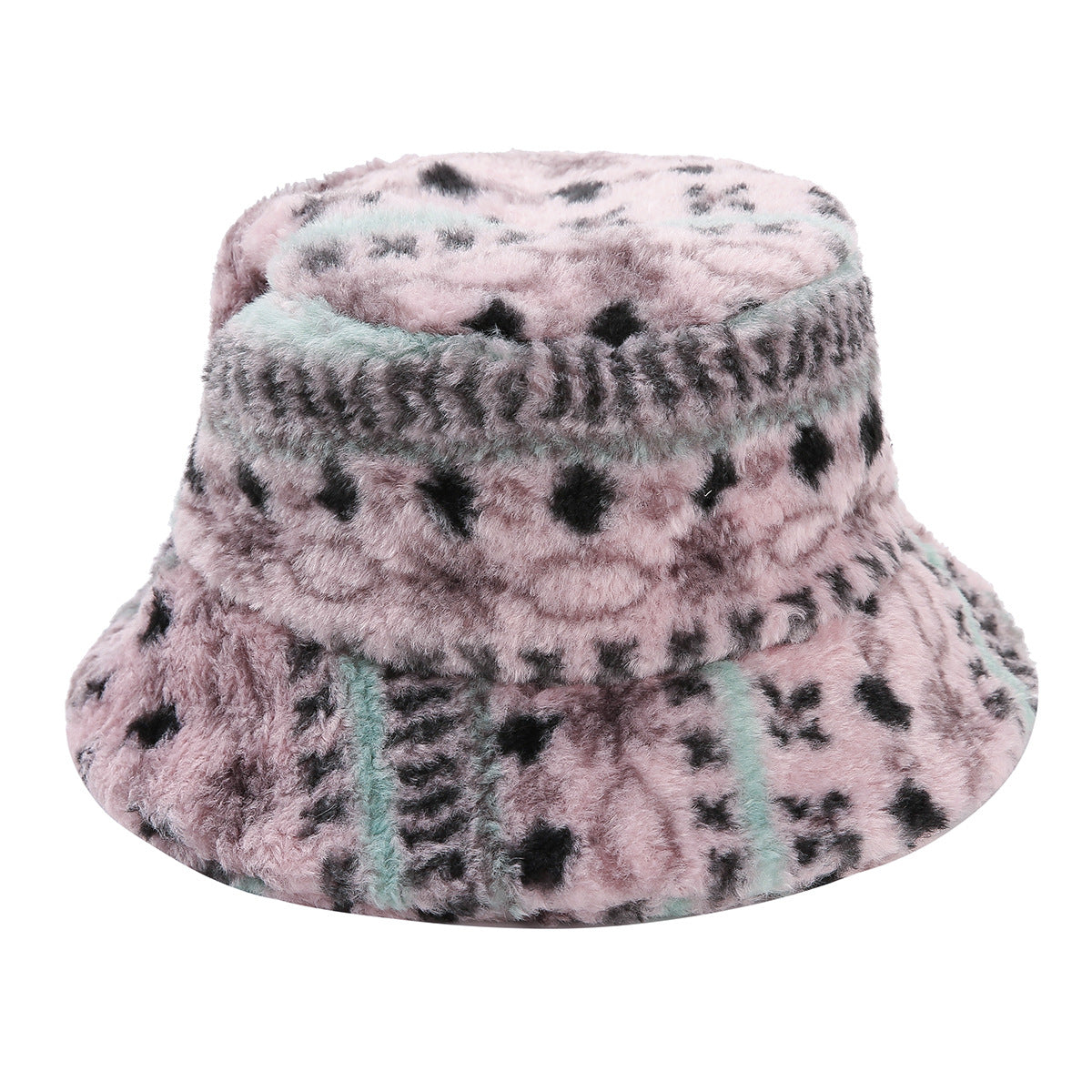 Boho Style Fair Isle Print Warm Bucket Hat 6W6HAT816