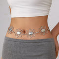 Trendy Gold Plated Hollow Flor - DippedShop Wholesale - #5251