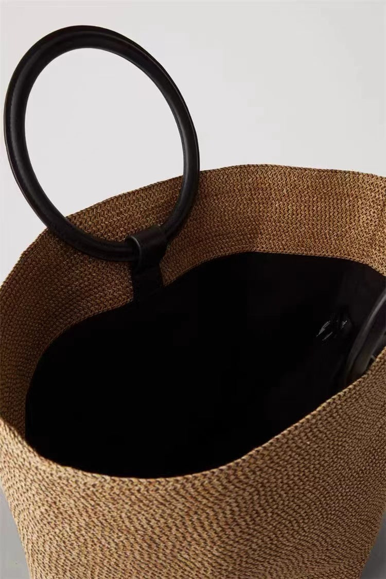 Woven Straw Tote Bag - DippedShop Wholesale - #9171