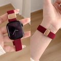 Simple Solid Color Nylon Weave Magnetic Watch Band 6W6JWA112