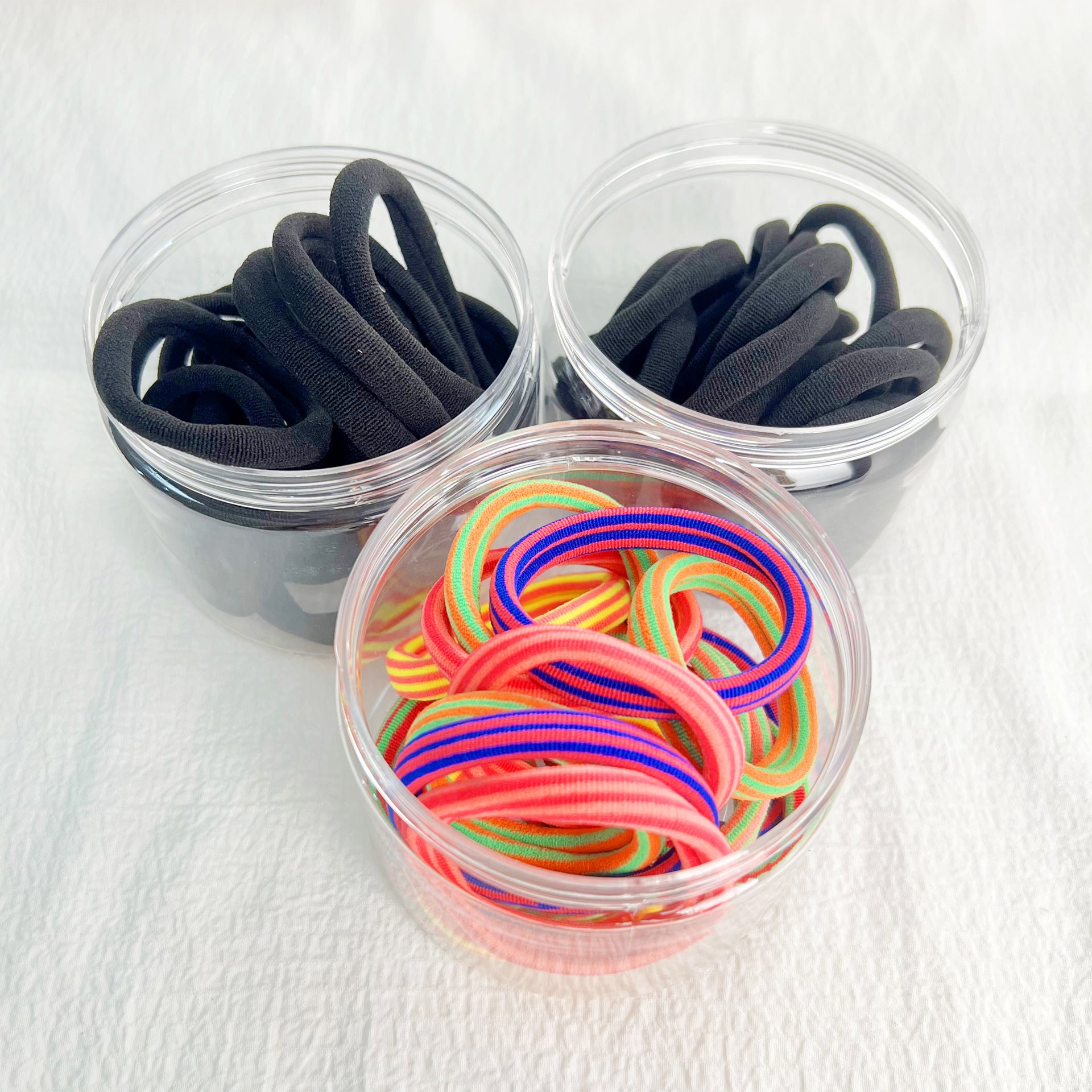 Dopamine Color Block Striped Elastic Hair Tie MK2BW6W6HHT05