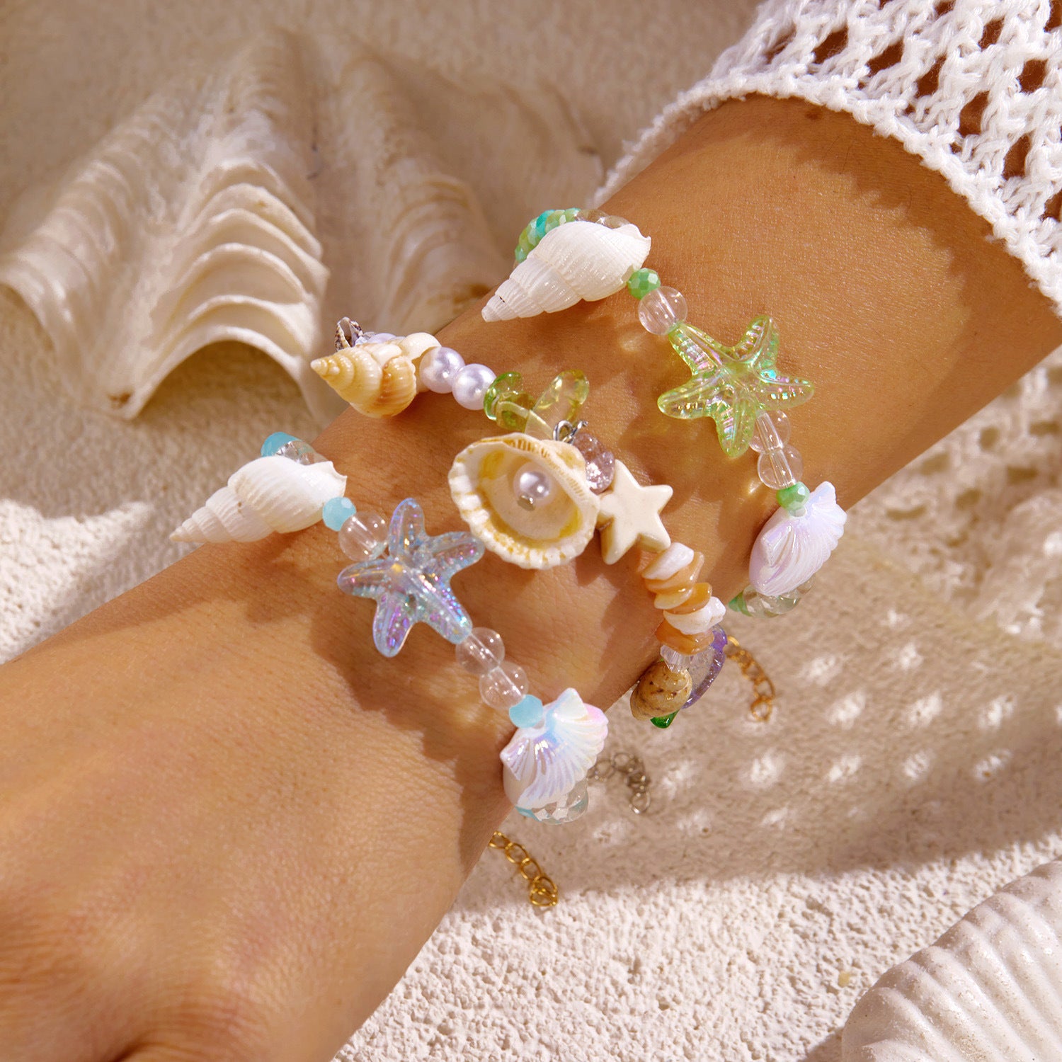 Ocean Starfish Shell Seed Bead - DippedShop Wholesale - #1651