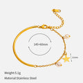 Luxury Pear Star Charm Gold Plated Chain Bracelet 6W6JBR525