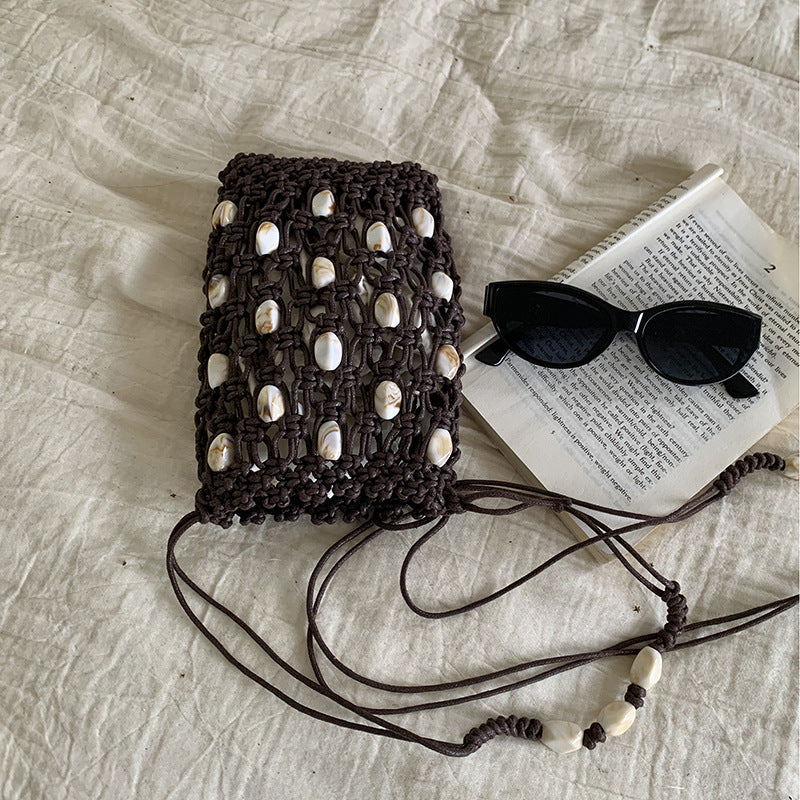 Trendy Hand Made Hollow Beaded Statement Crossbody Bag 8CW6BBG526L