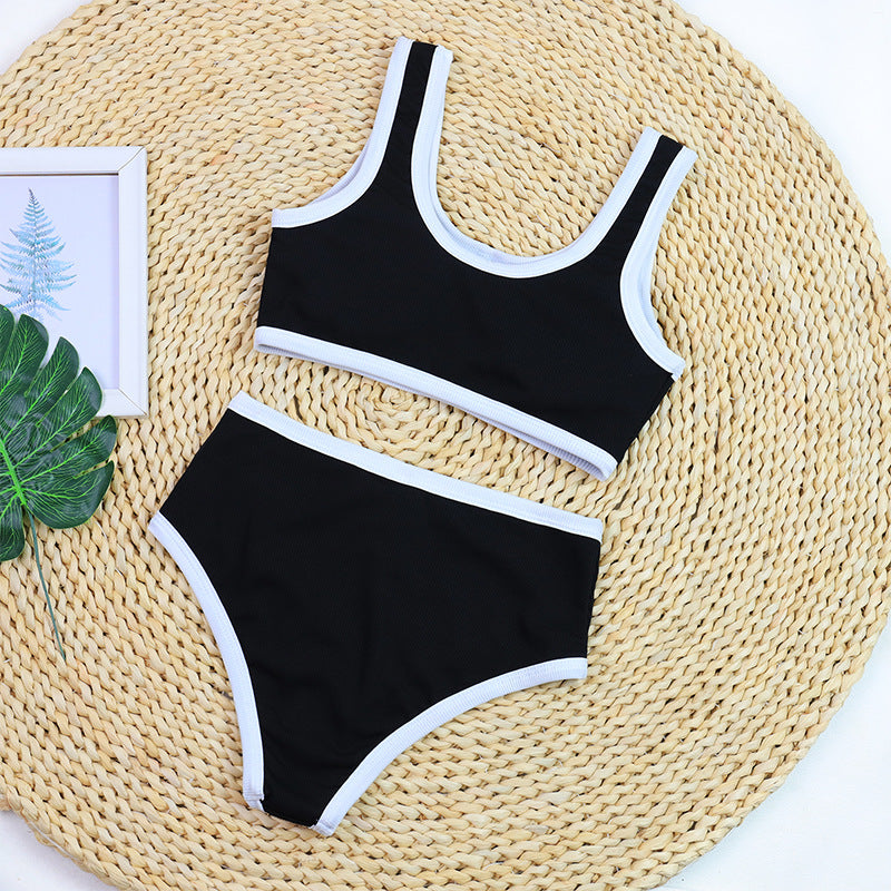 Color Block Sporty Bikini - DippedShop Wholesale - #3699