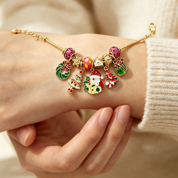 Santa Sock Pendant Bracelet - DippedShop Wholesale - #1427