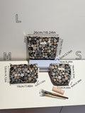 Fresh Daisy Jacquard Large Capacity Makeup Bag MK2BW6W10BOB395