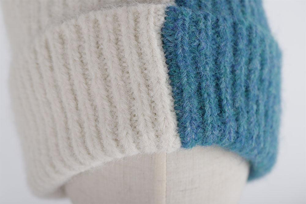 Simple Ribbed  Color Block Knit Beanie 6W6HAT700