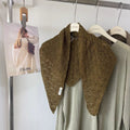 Crochet Knit Triangle Scarf - DippedShop Wholesale - #7923
