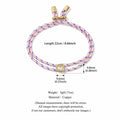 Trendy Square Rhinestone Adjustable Rope Bracelet 6W6JBR531
