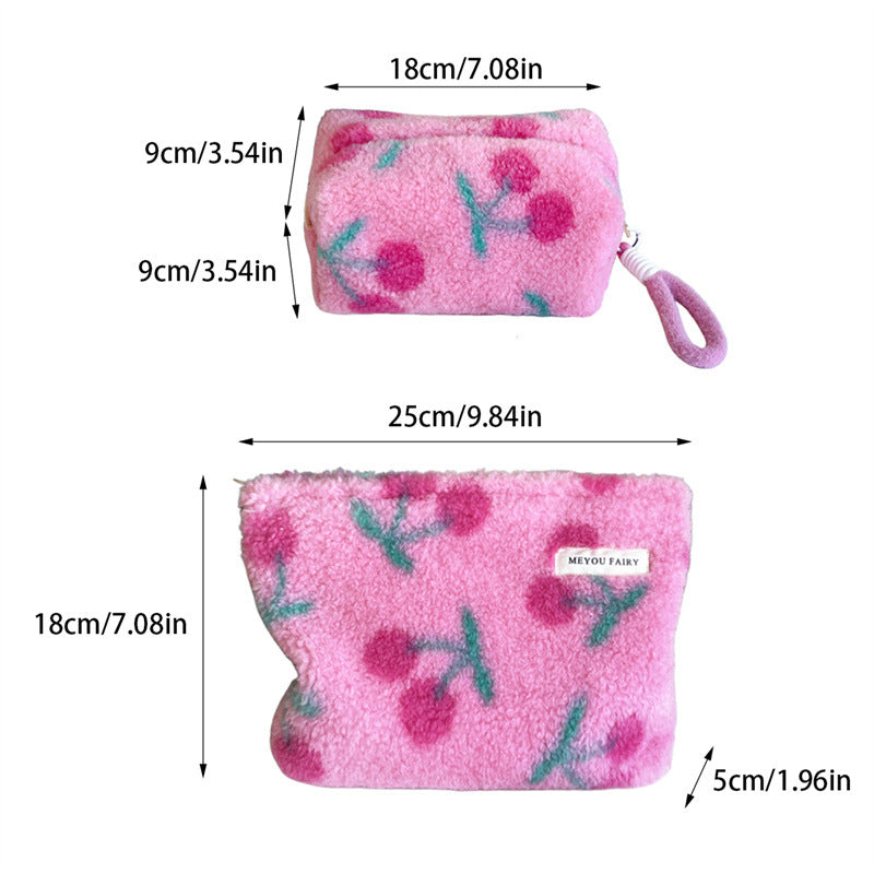 Plush Cherry Makeup Bag - DippedShop Wholesale - #8147