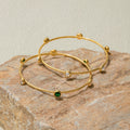 Trendy Gold Plated Pearl Bangle Bracelet 6W6JBR596