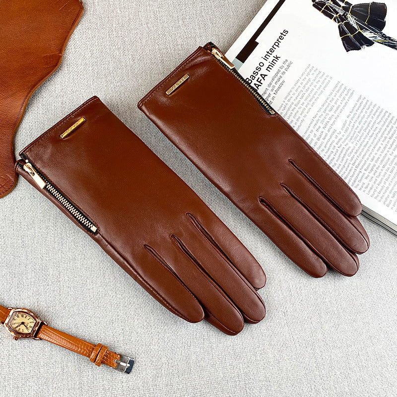 Leather Fleece Lined Gloves - DippedShop Wholesale - #3891