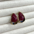 Vintage Resin Teardrop Drop Stud Earrings 6W6JER616