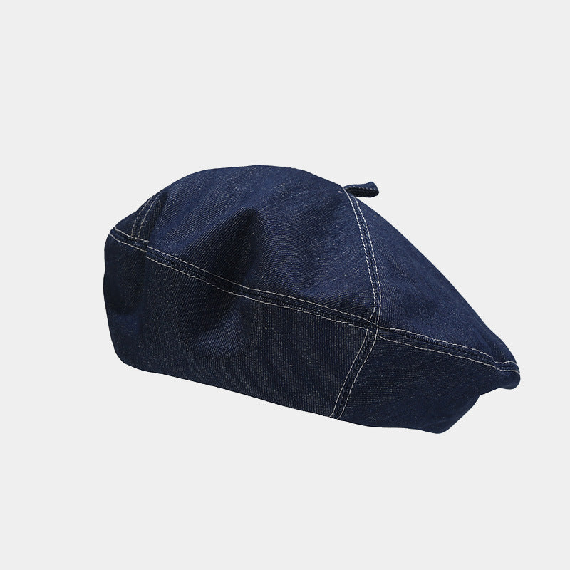 Denim Beret Hat - DippedShop Wholesale - #9619