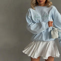 Letter Embroidery Loose Hoodie - DippedShop Wholesale - #8483