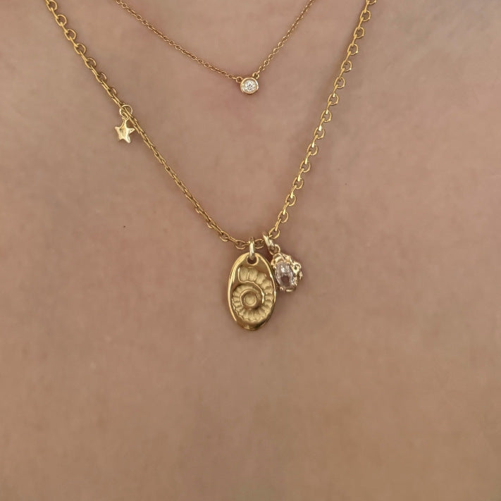 Danity Gold Plated Sea Conch Choker Necklace 6W6JNC379L