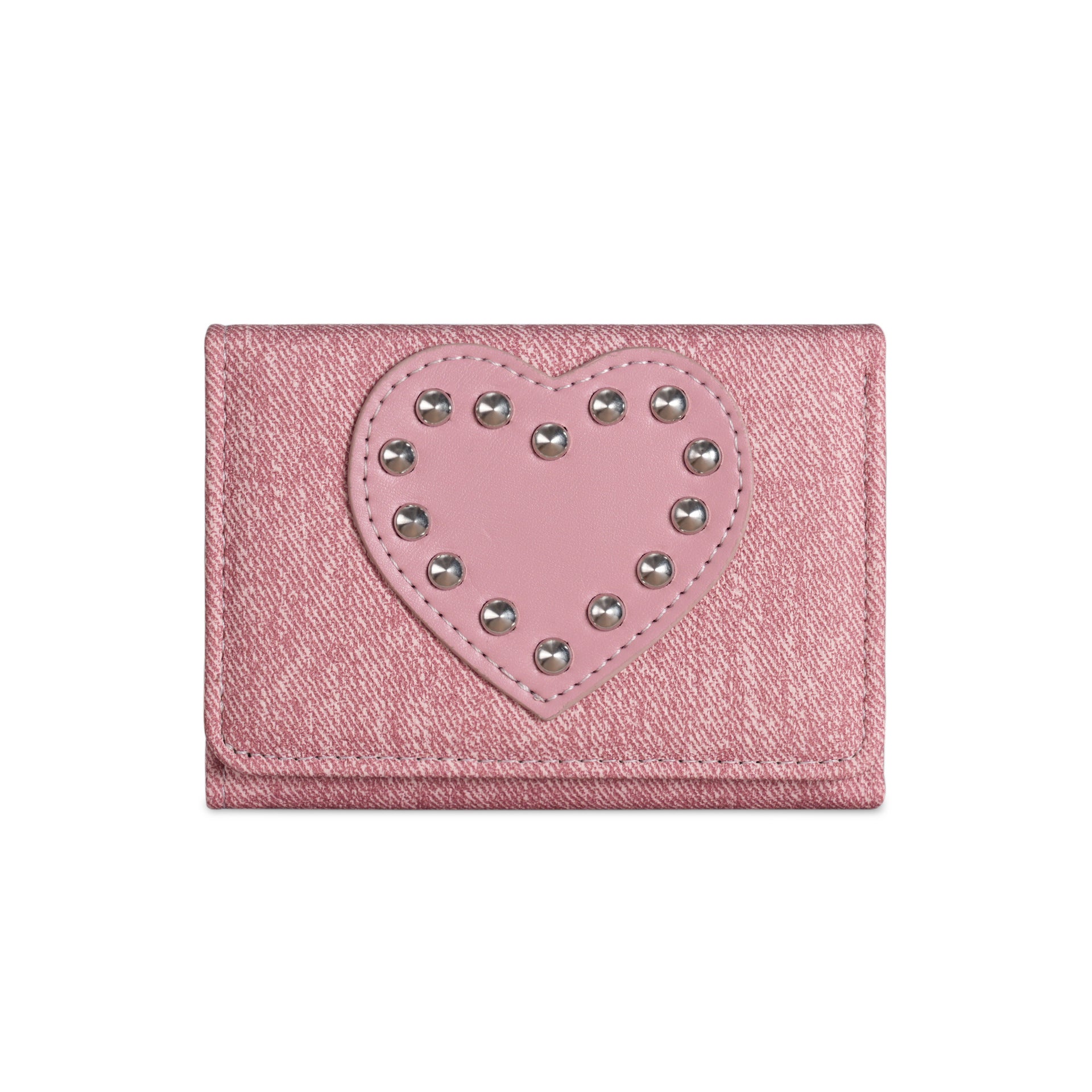 Vintage Heart Shape Metal Stud Wallet 6S10BWB124
