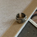 Punk Distressed Twisted Braided Metal Open Ring 6W6JRG299