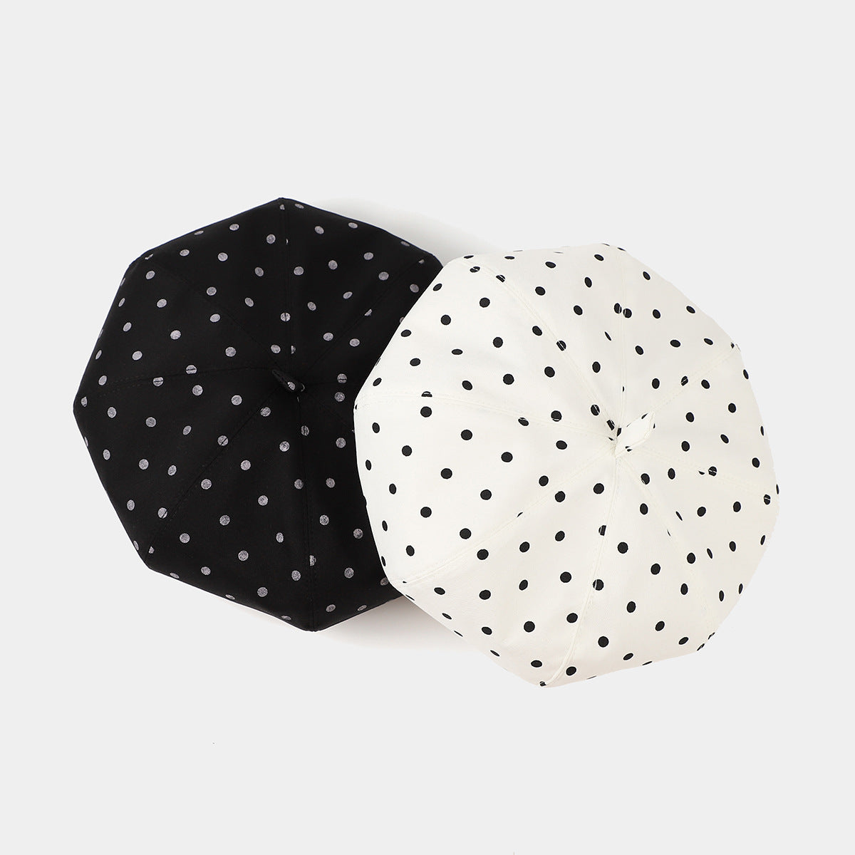 Trendy Polka Dots Foldable Beret Hat 8BK6HAT198L