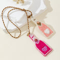 Creative Color Block Beads Bottle Pendant Bag Charm 6W10BBC783