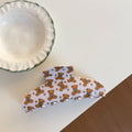 Floral Bow Hair Claw - DippedShop Wholesale - #6835