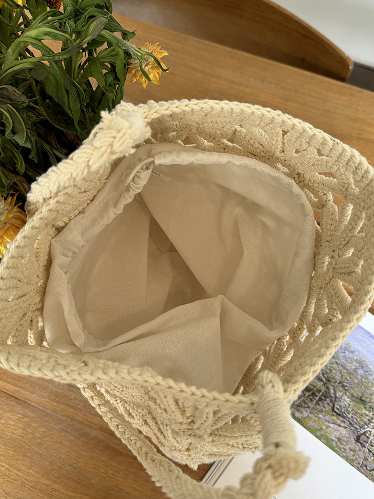 Hollow Flower Woven Bag - DippedShop Wholesale - #3507