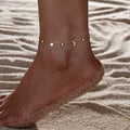Minimalist Star Moon Chain Adjustable Anklet 8ZA6JAB13