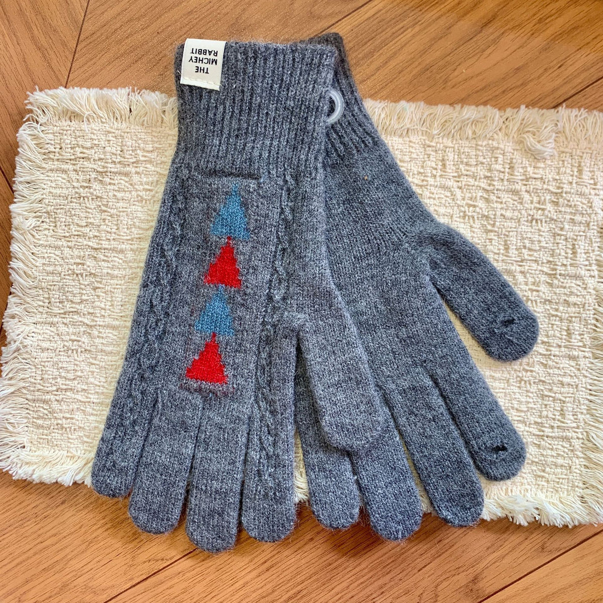 Jacquard Knit Finger Gloves - DippedShop Wholesale - #3987