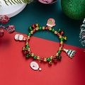 Christmas Snowflake Santa Claus Beaded Bracelet 6W6JBR649
