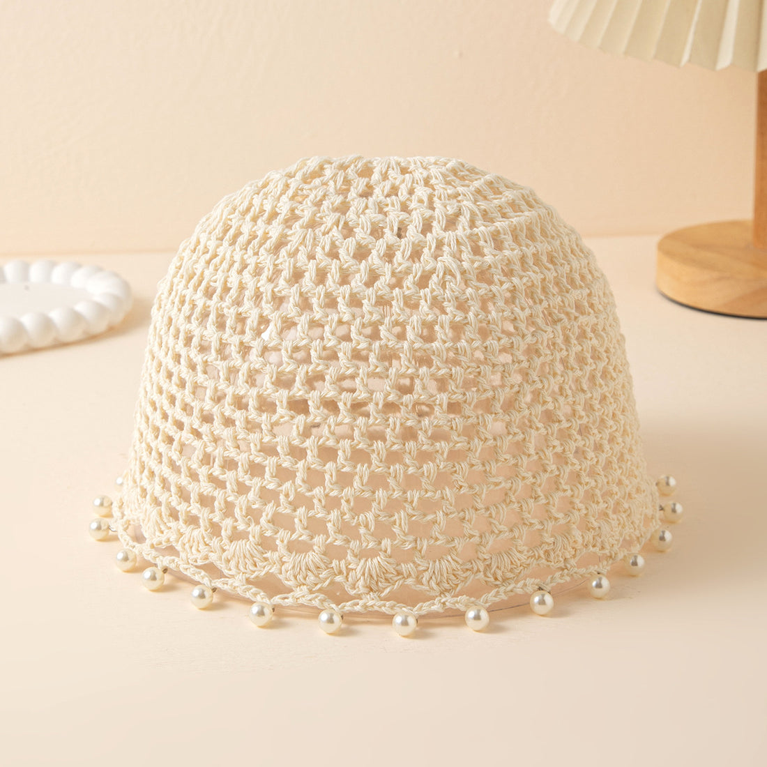 Hollow Pearl Tassel Beanie - DippedShop Wholesale - #3859