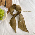 Retro Color Block Polka Dots Silk Scarf MK2BLW6W6NSI73