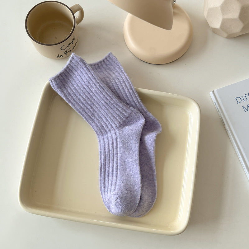Winter Striped Thick Warm Crew Socks 6W8FSO675