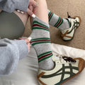 Stylish Color Block Striped Knit Socks 6W8FSO1009