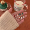 Cute Cartoon Mini Christmas Tree Stud Earrings 6W6JER684