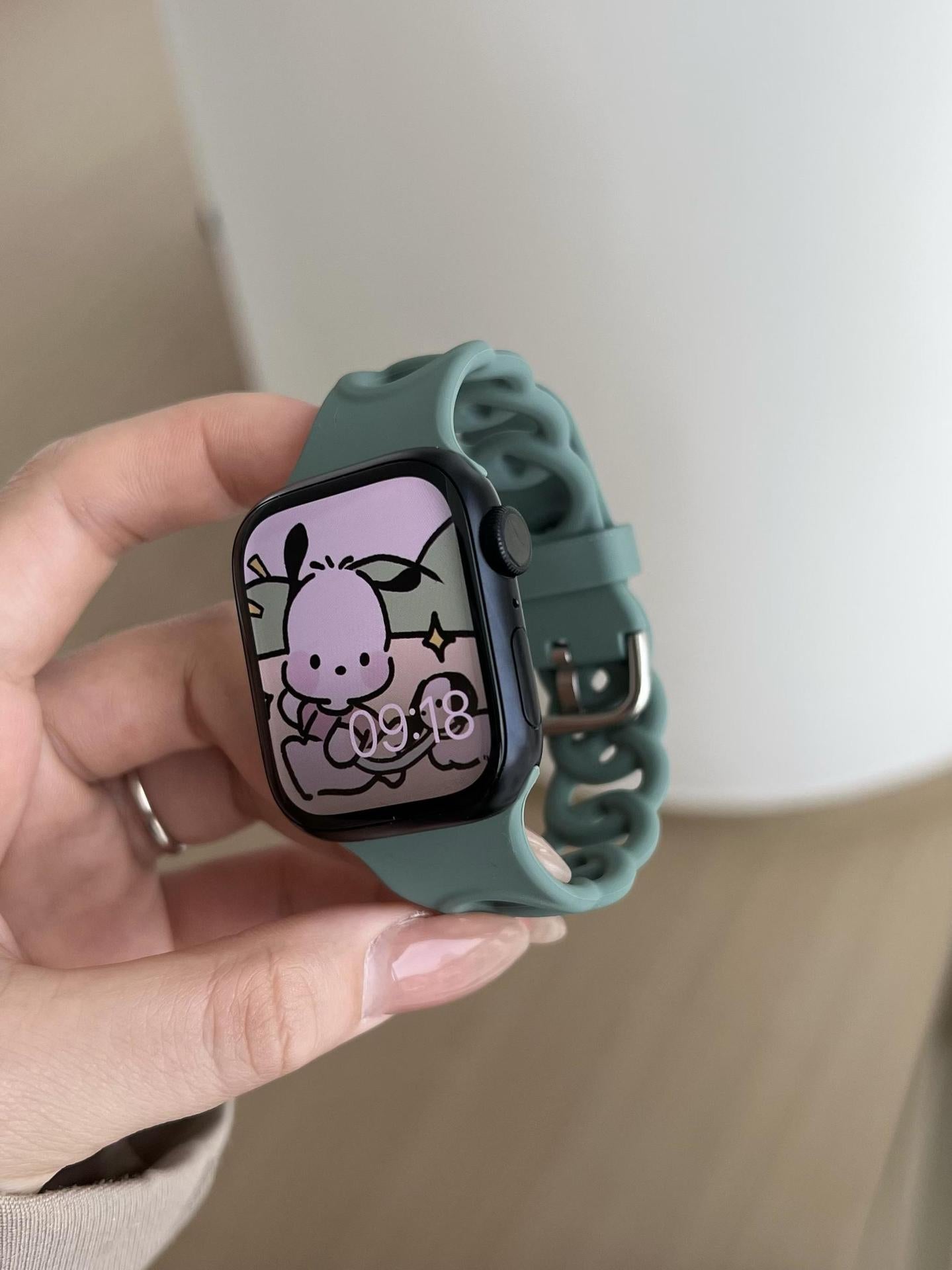Creative Solid Color Donut Silicone Watch Band 6W6JWA150
